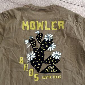 Howler Brothers Pocket T-Shirt Mens Small Cactus Prickly Pear Green NWT Western